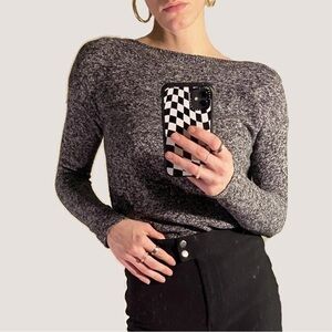 Grey Boatneck Sweater